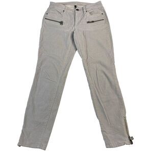VICTORIA'S SECRET VS Mid Rise Capri Stone Gray Skinny Corduroy Pant Size 0‎ Y2K